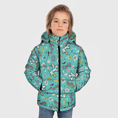 Зимняя куртка для мальчика Багз Банни / 3D-Светло-серый – фото 3
