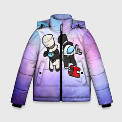 Куртка зимняя для мальчика Among us, цвет: 3D-черный