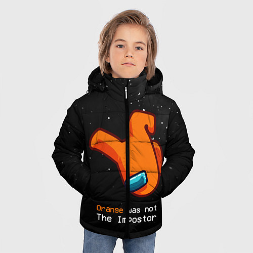 Зимняя куртка для мальчика AMONG US - Orange / 3D-Черный – фото 3