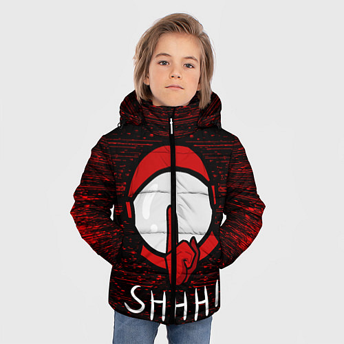 Зимняя куртка для мальчика AMONG US - SHHH! / 3D-Черный – фото 3