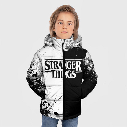 Зимняя куртка для мальчика Stranger Things / 3D-Черный – фото 3