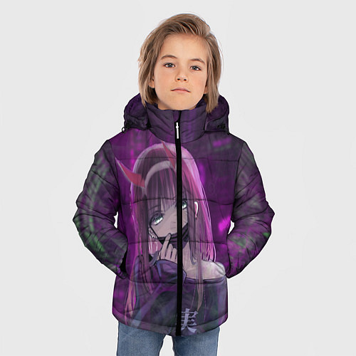Зимняя куртка для мальчика Zero Two in mask / 3D-Черный – фото 3