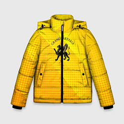 Куртка зимняя для мальчика Символика Тартарии, цвет: 3D-светло-серый