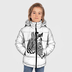 Куртка зимняя для мальчика Zebra, цвет: 3D-светло-серый — фото 2