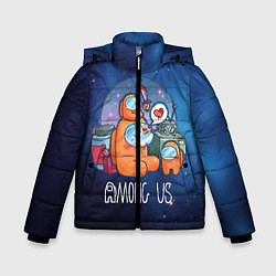 Куртка зимняя для мальчика Among Us Space, цвет: 3D-светло-серый