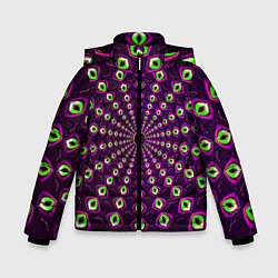 Куртка зимняя для мальчика Fractal-$$$, цвет: 3D-черный