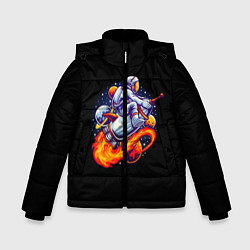 Куртка зимняя для мальчика COSMO ROCKET, цвет: 3D-черный