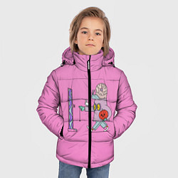 Куртка зимняя для мальчика Звонок в дверь, цвет: 3D-черный — фото 2