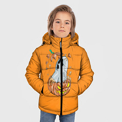 Куртка зимняя для мальчика Halloween, цвет: 3D-черный — фото 2