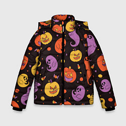 Куртка зимняя для мальчика Halloween, цвет: 3D-черный
