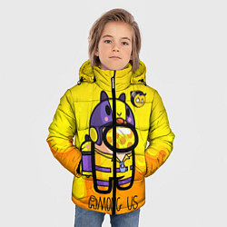 Куртка зимняя для мальчика Among Us пчела, цвет: 3D-светло-серый — фото 2