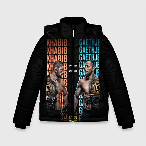 Зимняя куртка для мальчика KHABIB VS GAETHJE / 3D-Светло-серый – фото 1