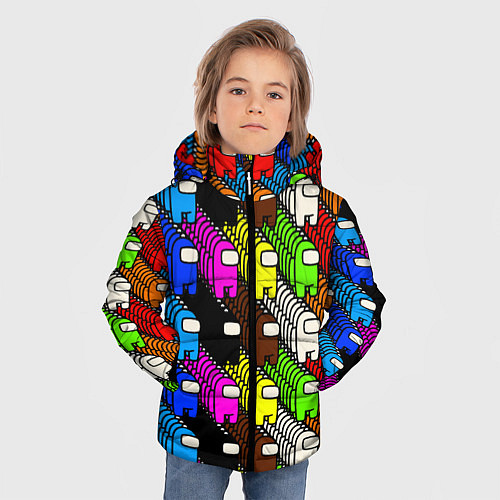 Зимняя куртка для мальчика AMONG US / 3D-Черный – фото 3