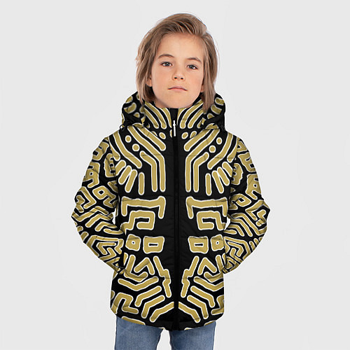 Зимняя куртка для мальчика Узор, фэнтези, / 3D-Черный – фото 3