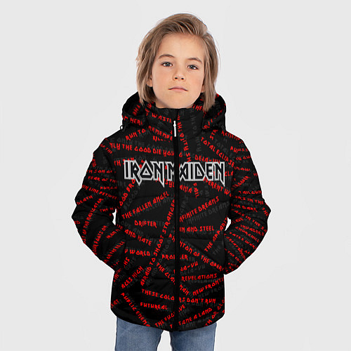 Зимняя куртка для мальчика IRON MAIDEN SONGS Z / 3D-Черный – фото 3