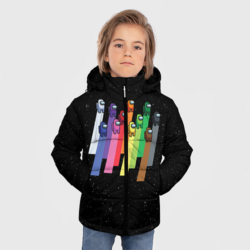 Зимняя куртка для мальчика Among us / 3D-Черный – фото 3