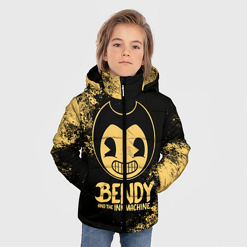 Зимняя куртка для мальчика Bendy And The Ink Machine / 3D-Светло-серый – фото 3