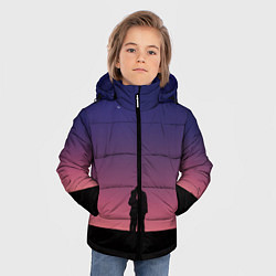 Куртка зимняя для мальчика Любовь на закате, цвет: 3D-черный — фото 2