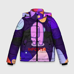 Куртка зимняя для мальчика AMONG US IMPOSTOR, цвет: 3D-черный