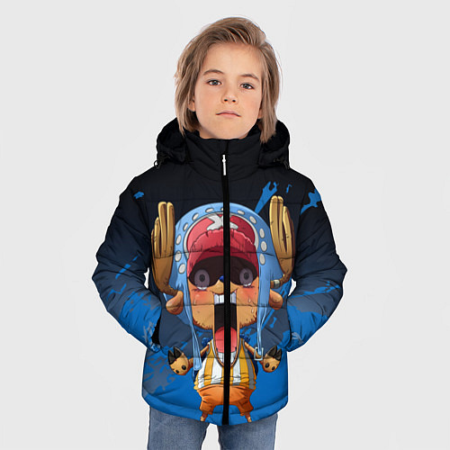 Зимняя куртка для мальчика One Piece Тони Чоппер / 3D-Черный – фото 3