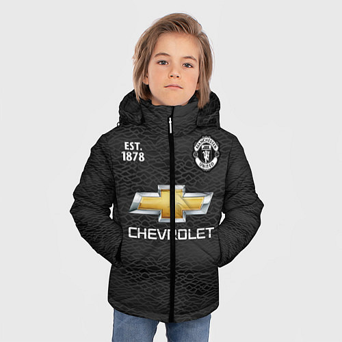 Зимняя куртка для мальчика MANCHESTER UNITED 2021 - AWAY / 3D-Черный – фото 3