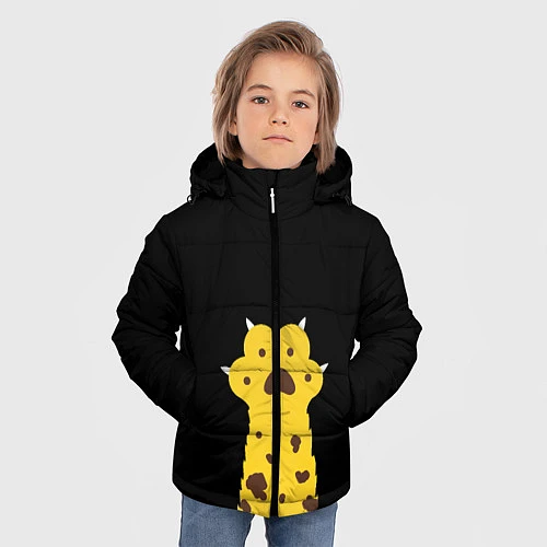 Зимняя куртка для мальчика Лапа тигра / 3D-Черный – фото 3