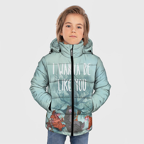 Зимняя куртка для мальчика I wanna be like you / 3D-Черный – фото 3
