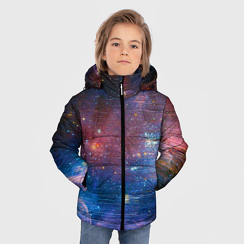 Зимняя куртка для мальчика Glitch space / 3D-Светло-серый – фото 3
