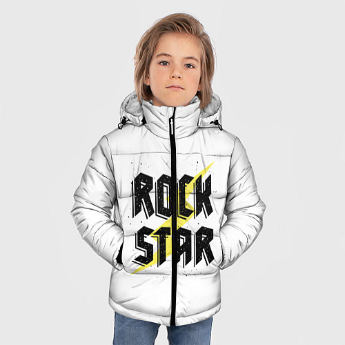 Зимняя куртка для мальчика Rock star / 3D-Черный – фото 3