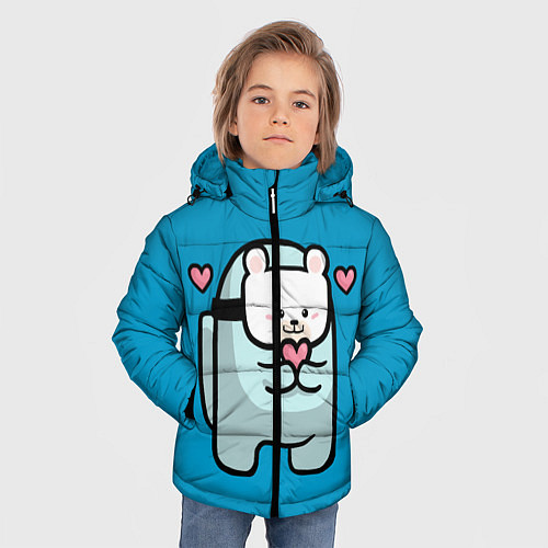 Зимняя куртка для мальчика Nyan Cat Among Us / 3D-Черный – фото 3