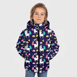 Куртка зимняя для мальчика Unicorn pattern, цвет: 3D-светло-серый — фото 2