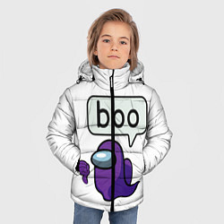 Куртка зимняя для мальчика BOO Among Us, цвет: 3D-черный — фото 2