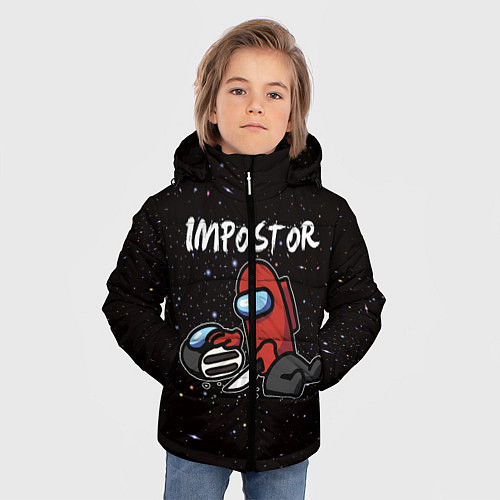 Зимняя куртка для мальчика AMONG US - IMPOSTOR / 3D-Черный – фото 3