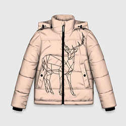 Куртка зимняя для мальчика Олень, deer, цвет: 3D-черный