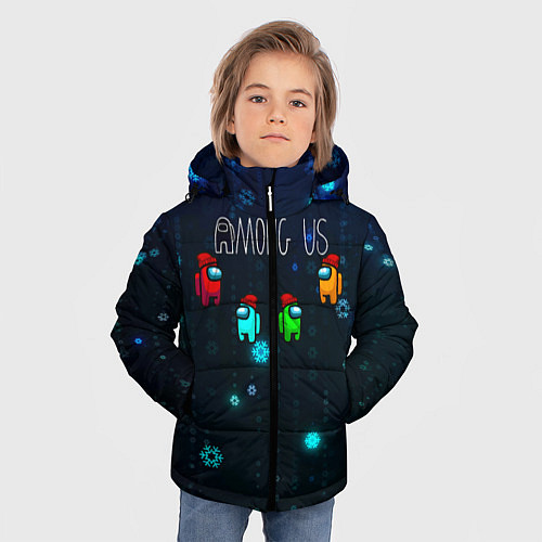 Зимняя куртка для мальчика Among Us / 3D-Черный – фото 3