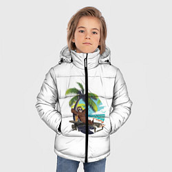 Куртка зимняя для мальчика Отпуск, цвет: 3D-черный — фото 2