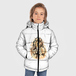 Куртка зимняя для мальчика Львы, цвет: 3D-черный — фото 2