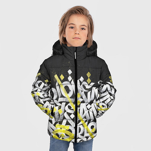 Зимняя куртка для мальчика GRAFFITY / 3D-Светло-серый – фото 3