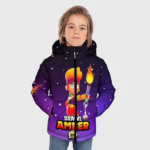 Зимняя куртка для мальчика BRAWL STARS AMBER / 3D-Черный – фото 3