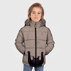 Куртка зимняя для мальчика Кот сдается, цвет: 3D-красный — фото 2