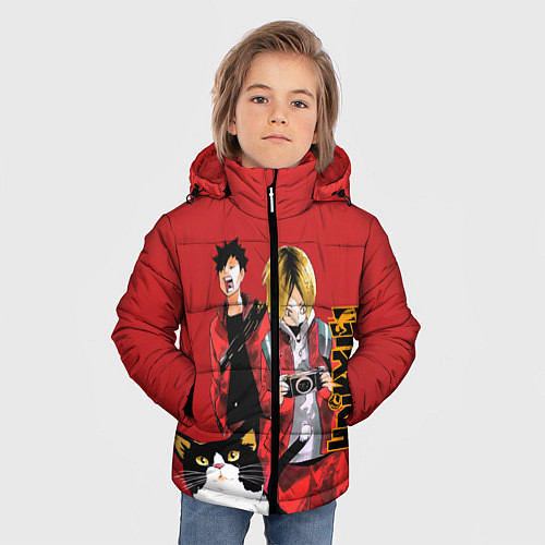 Зимняя куртка для мальчика Haikyu!!! / 3D-Черный – фото 3