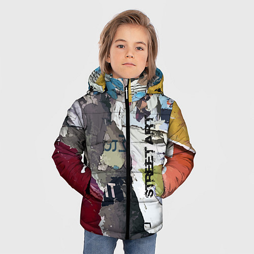 Зимняя куртка для мальчика Street art / 3D-Красный – фото 3