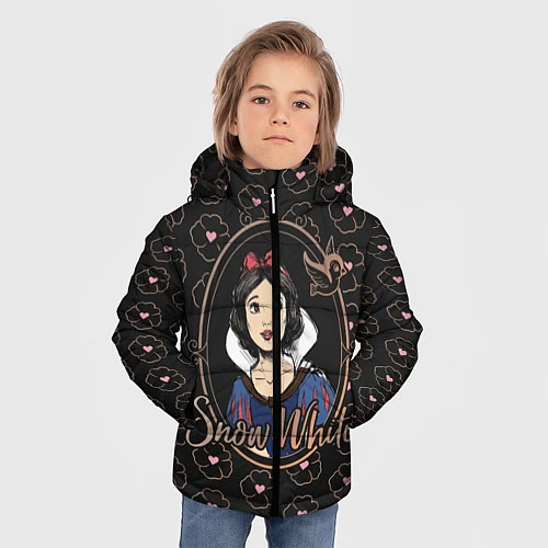 Зимняя куртка для мальчика Белоснежка / 3D-Черный – фото 3