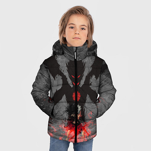 Зимняя куртка для мальчика Черный клевер / 3D-Черный – фото 3