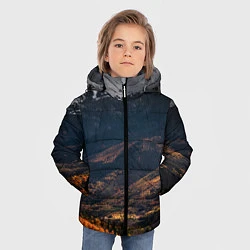 Куртка зимняя для мальчика Горы, цвет: 3D-черный — фото 2