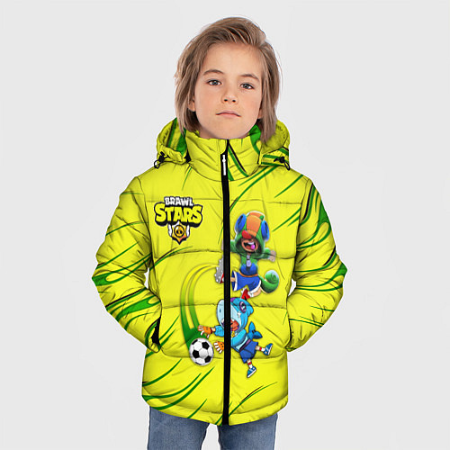 Зимняя куртка для мальчика Brawl Stars футбол / 3D-Черный – фото 3
