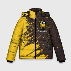 Куртка зимняя для мальчика AMONG US АМОНГ АС, цвет: 3D-черный
