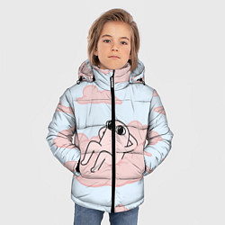 Куртка зимняя для мальчика Мем, цвет: 3D-светло-серый — фото 2