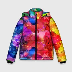 Зимняя куртка для мальчика Брызги красок