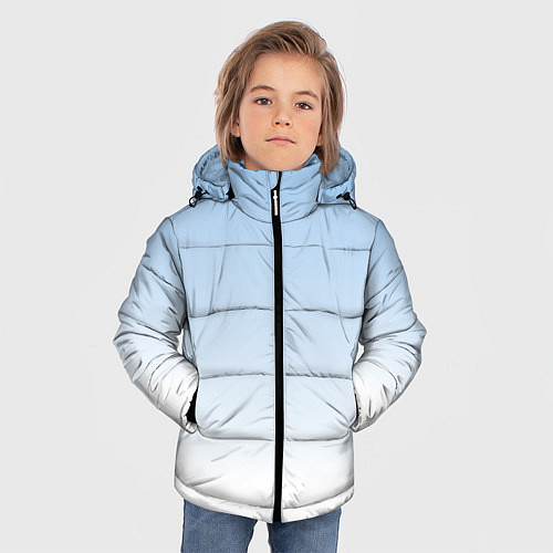 Зимняя куртка для мальчика Небесно-голубой градиент / 3D-Черный – фото 3